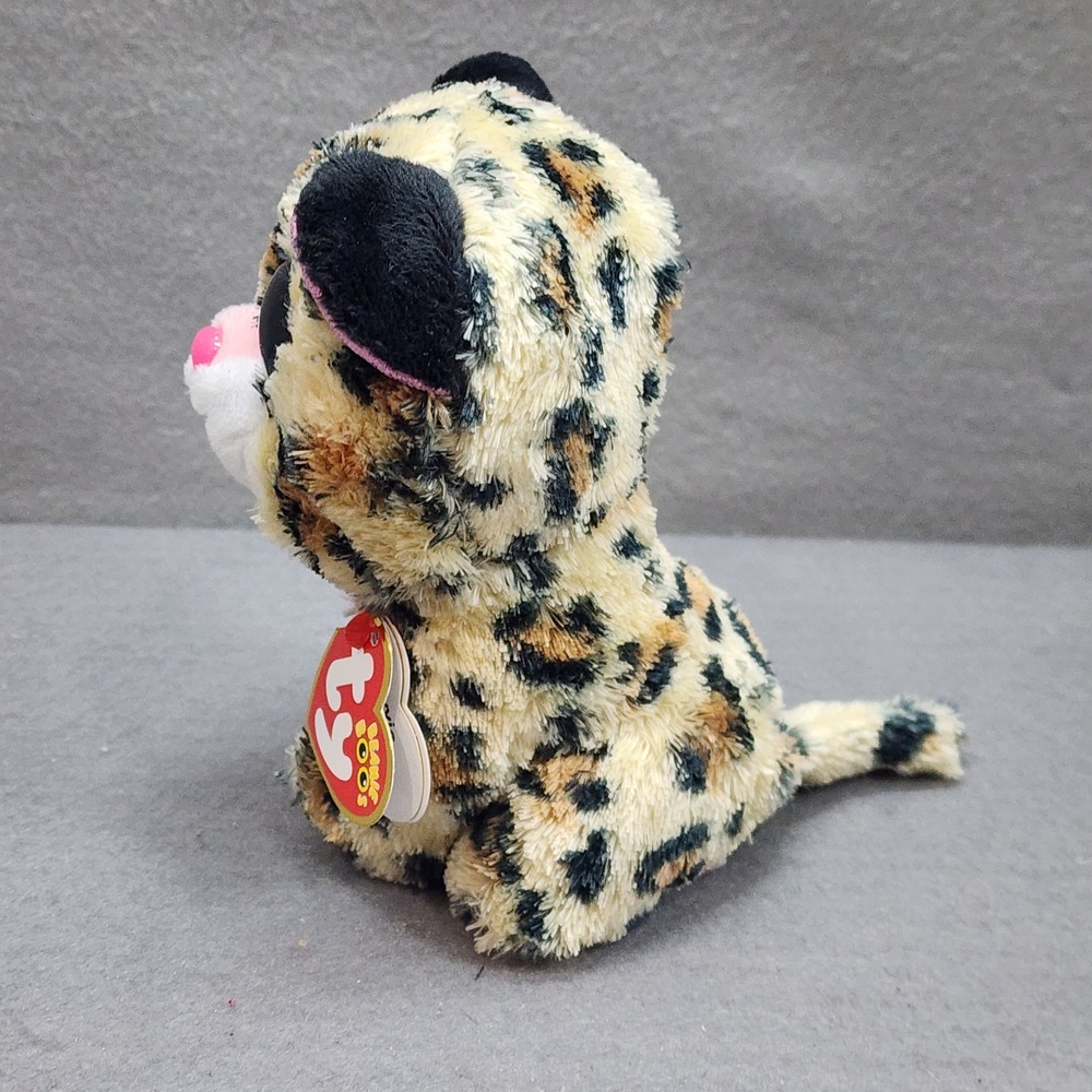 Ty Beanie Boos Leopard Speckles Tan Pink Glitter Eyes Plush Stuffed Animal 6in - Picture 4 of 6